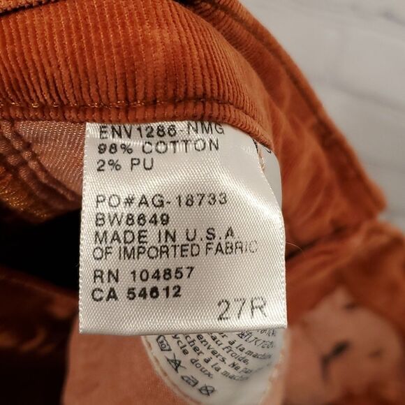 Adriano Goldschmied The Stevie slim straight orange corduroys - Picture 12 of 13